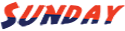 graphic of word sunday