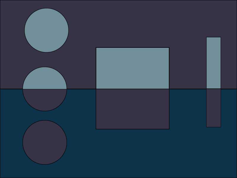 shapes mimic parallax scroll