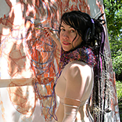 mezzanine in her studio